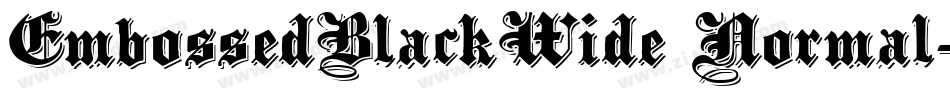 EmbossedBlackWide Normal字体转换